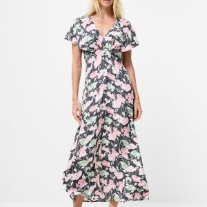 Eco Cape Sleeve Tea Dress