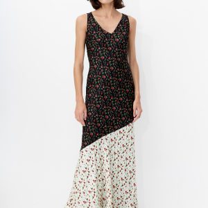 Ditsy Bloom Two Tone Dress