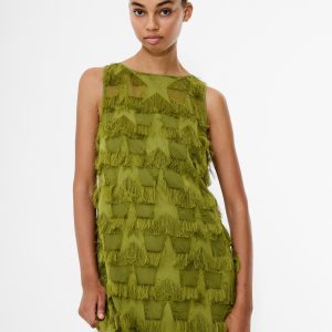 Chiffon Star Fringe Mini Dress