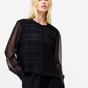 Pleated Long Sleeve Shirt