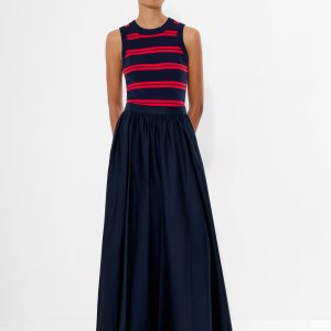 Weave Cotton Maxi Skirt