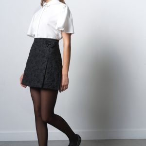 Jacquard Bow Mini Skirt
