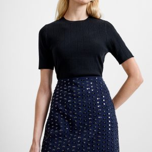 Embellished Mini Skirt