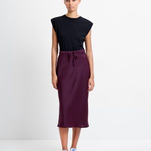 Bias Tie Midi Skirt