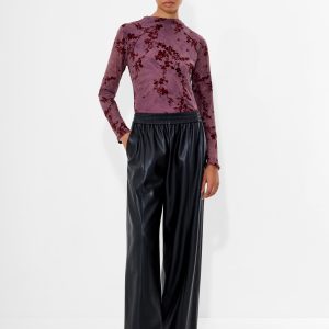 PU Wide Leg Trousers