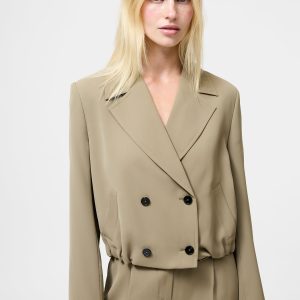 Tailored Double Breasted Cropped Jacket