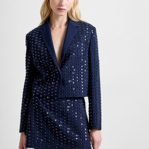 Embellished Cropped Blazer
