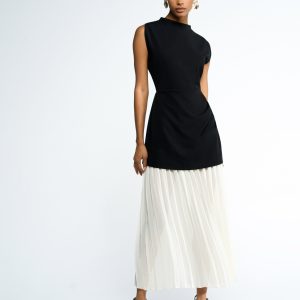 Pleated Skirt Dress